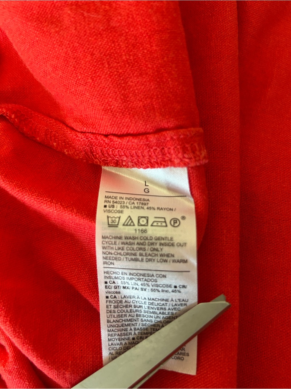 Old Navy Red/Orange Linen Blend Matching Set Tank Top & Skort Women’s Large - Picture 7 of 8